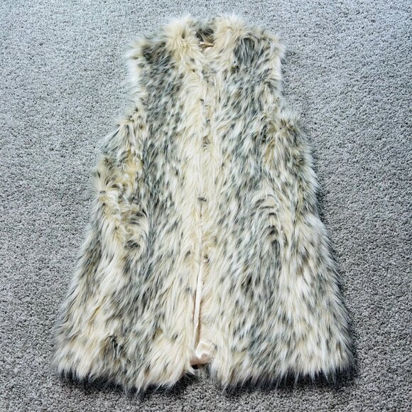 Donna Salyers' Fabulous Furs Womens Small 100 % Faux Fur Cream Vest - Picture 9 of 9